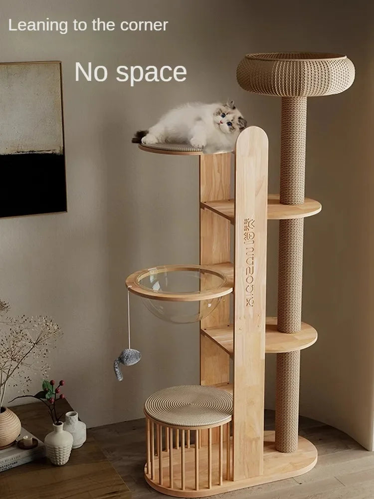A durable multi-level cat tree that encourages healthy scratching, climbing, and relaxation while protecting your furniture.