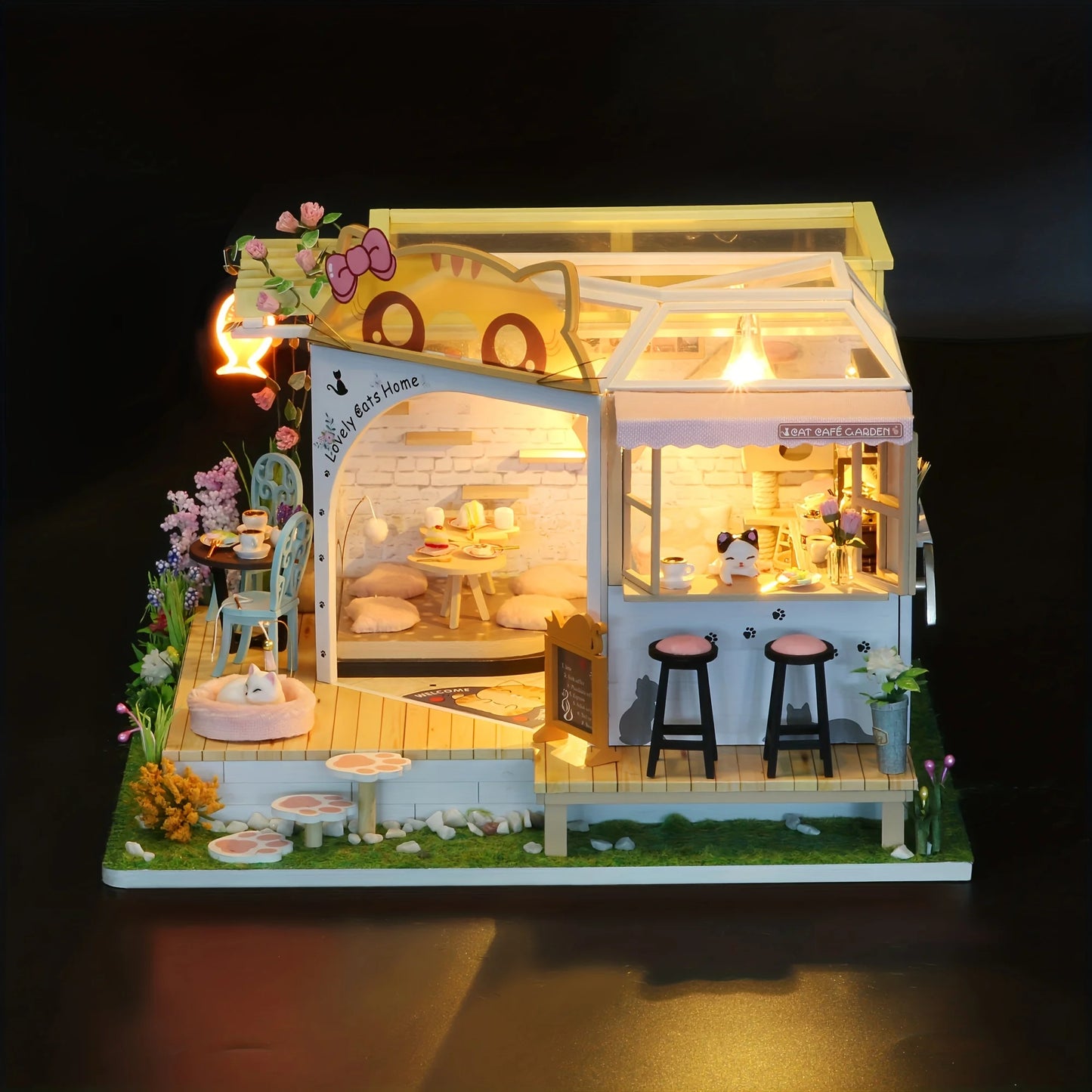 Cat Café  DIY Wooden Model House