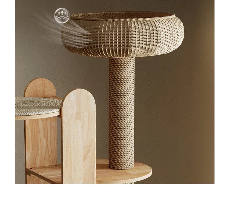 A durable multi-level cat tree that encourages healthy scratching, climbing, and relaxation while protecting your furniture.