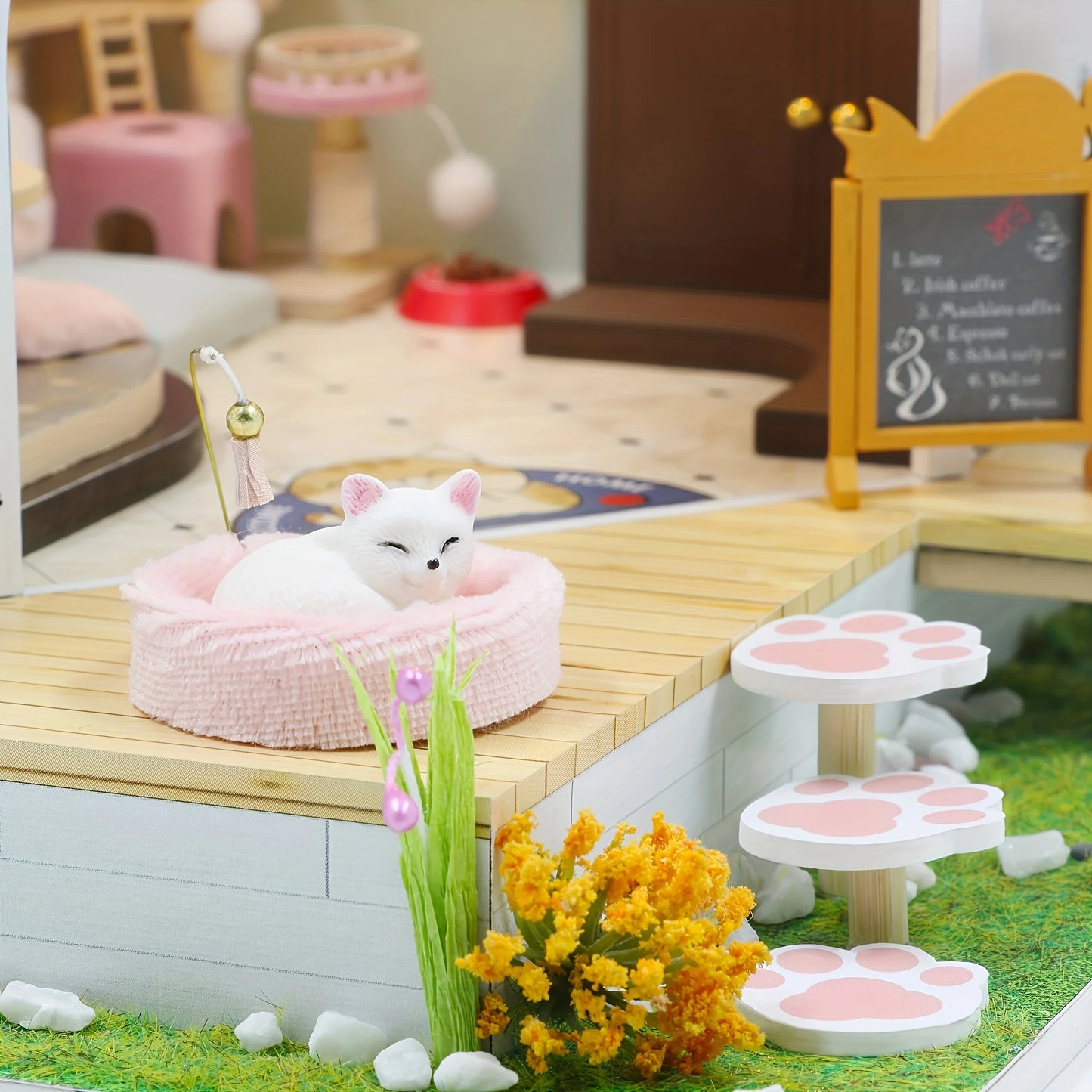 Cat Café  DIY Wooden Model House