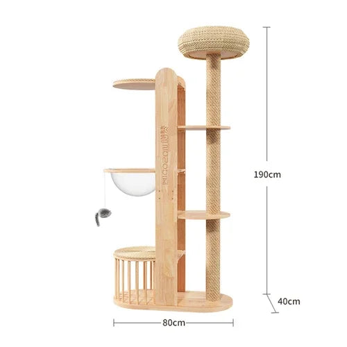 A durable multi-level cat tree that encourages healthy scratching, climbing, and relaxation while protecting your furniture.