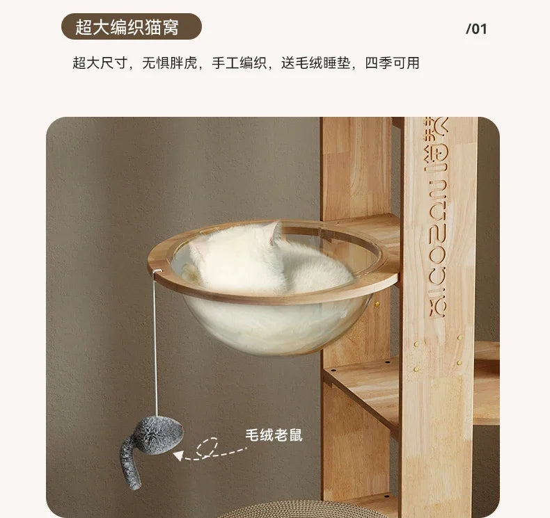 A durable multi-level cat tree that encourages healthy scratching, climbing, and relaxation while protecting your furniture.