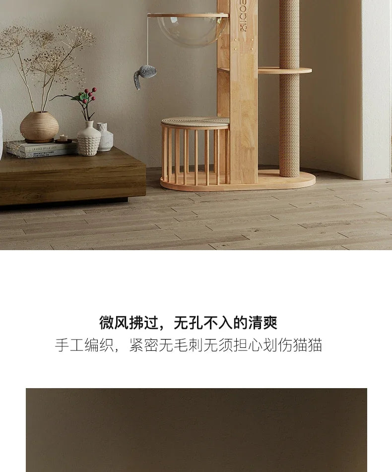 A durable multi-level cat tree that encourages healthy scratching, climbing, and relaxation while protecting your furniture.