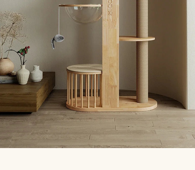 A durable multi-level cat tree that encourages healthy scratching, climbing, and relaxation while protecting your furniture.