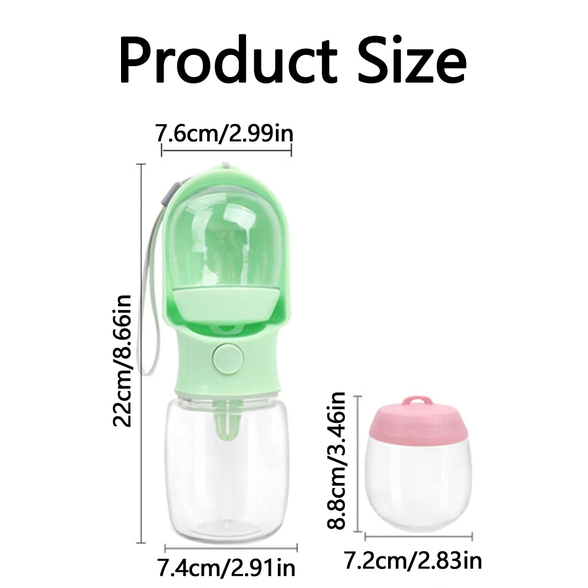 Pet feeding/water supplies, pet going out water cups, portable carry-on cups, pet water and food integrated cups.-zmt