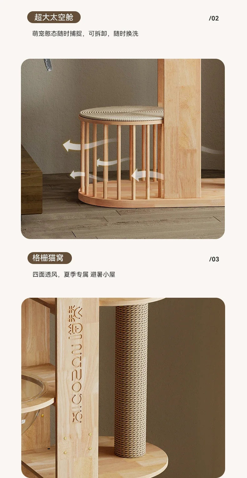 A durable multi-level cat tree that encourages healthy scratching, climbing, and relaxation while protecting your furniture.