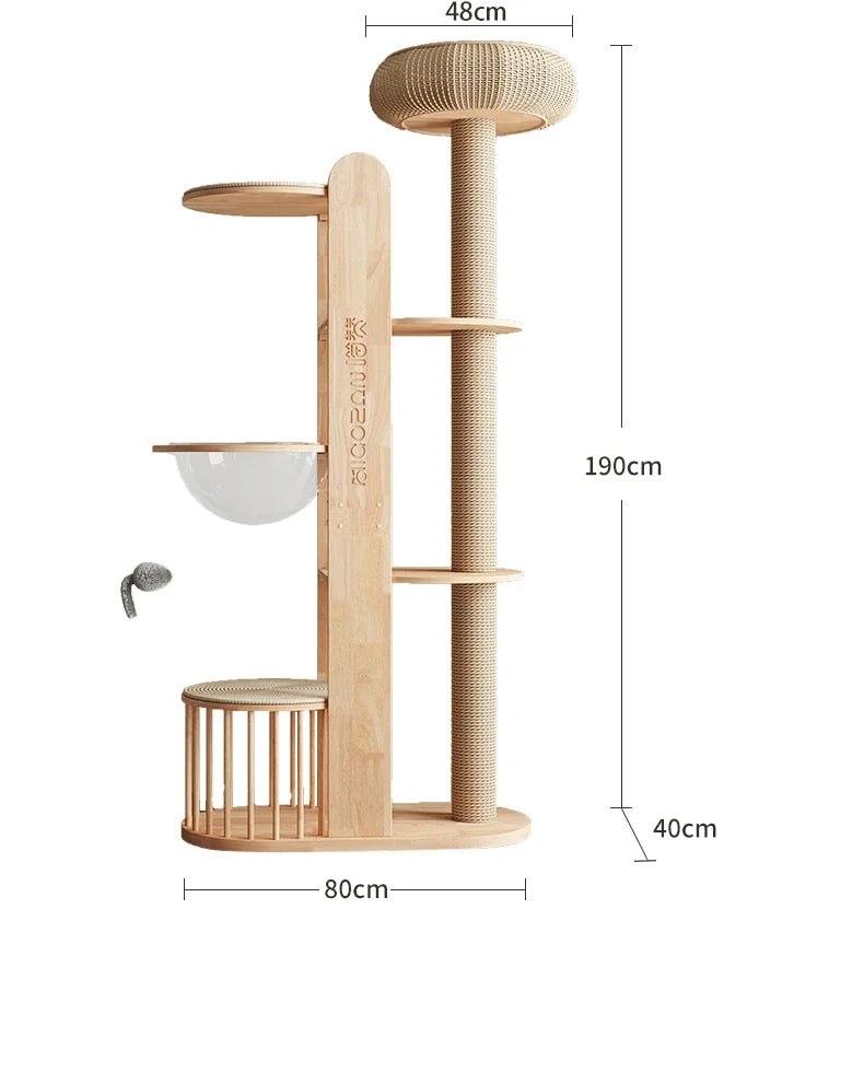 A durable multi-level cat tree that encourages healthy scratching, climbing, and relaxation while protecting your furniture.