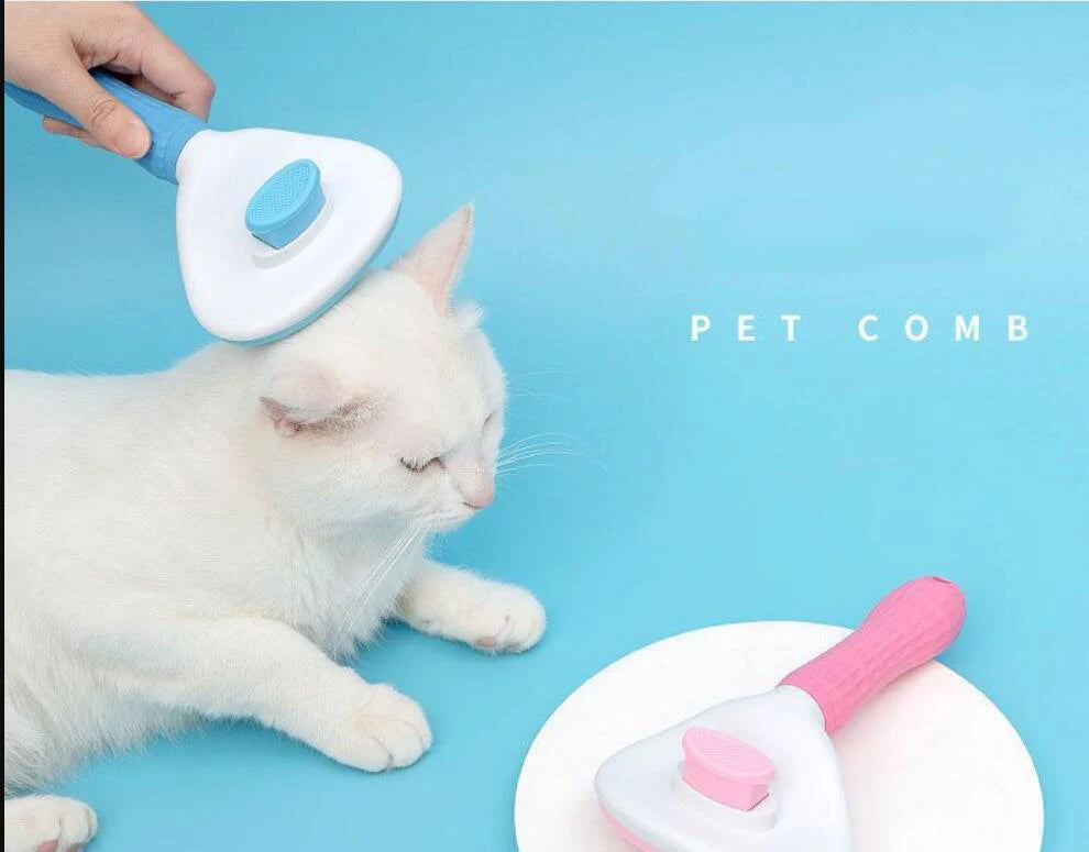 Pet Grooming Brush – Gentle Deshedding & Detangling for Dogs & Cats