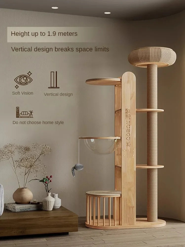 A durable multi-level cat tree that encourages healthy scratching, climbing, and relaxation while protecting your furniture.
